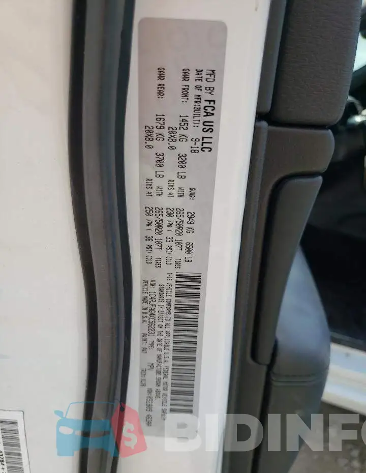 1C4RJFAG4KC562231 Photo# 13
