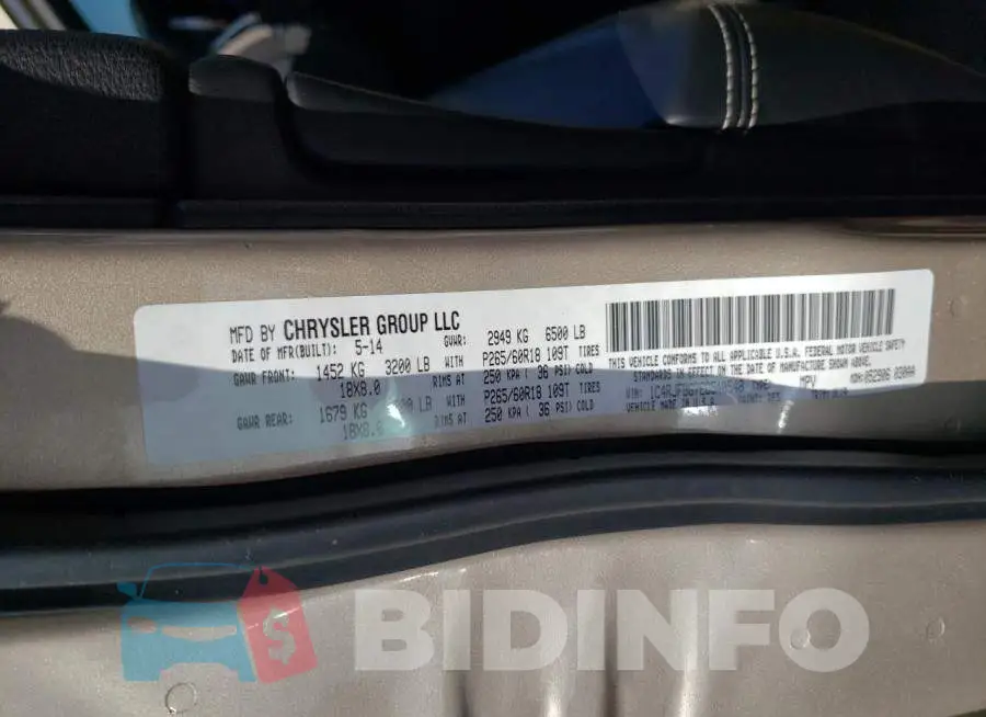 1C4RJFBG7EC540548 Photo# 13