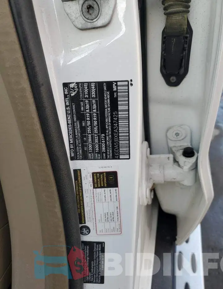 4JGDA5JBXEA347425 Photo# 13