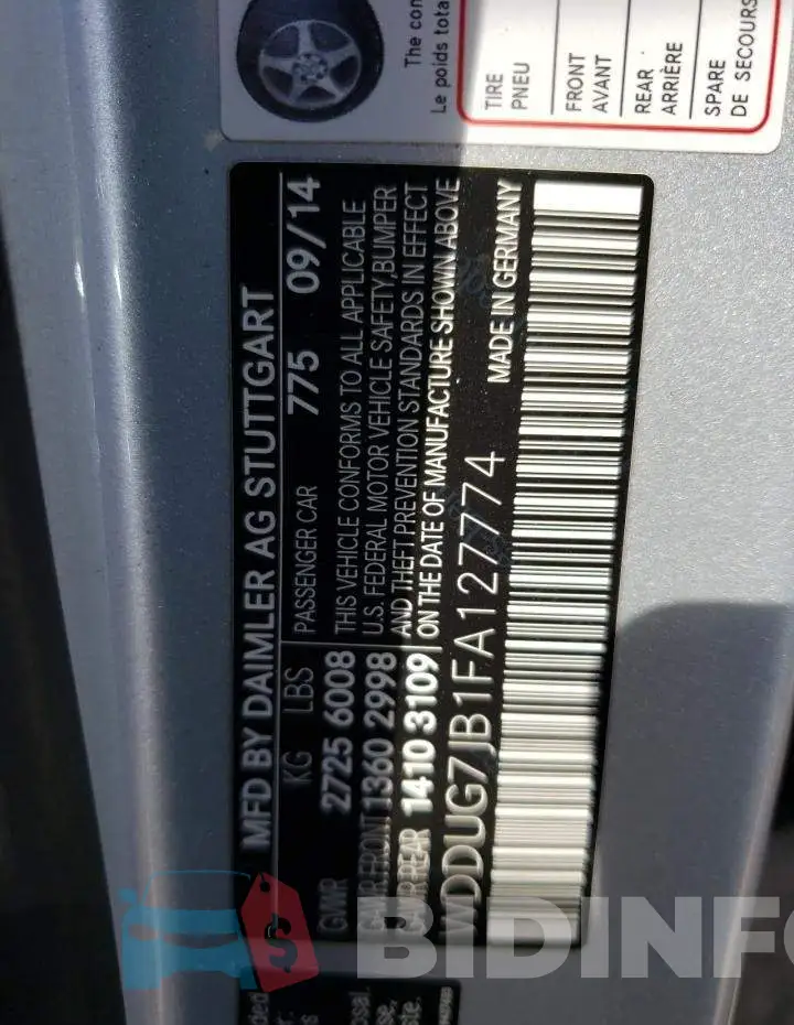 WDDUG7JB1FA127774 Photo# 12