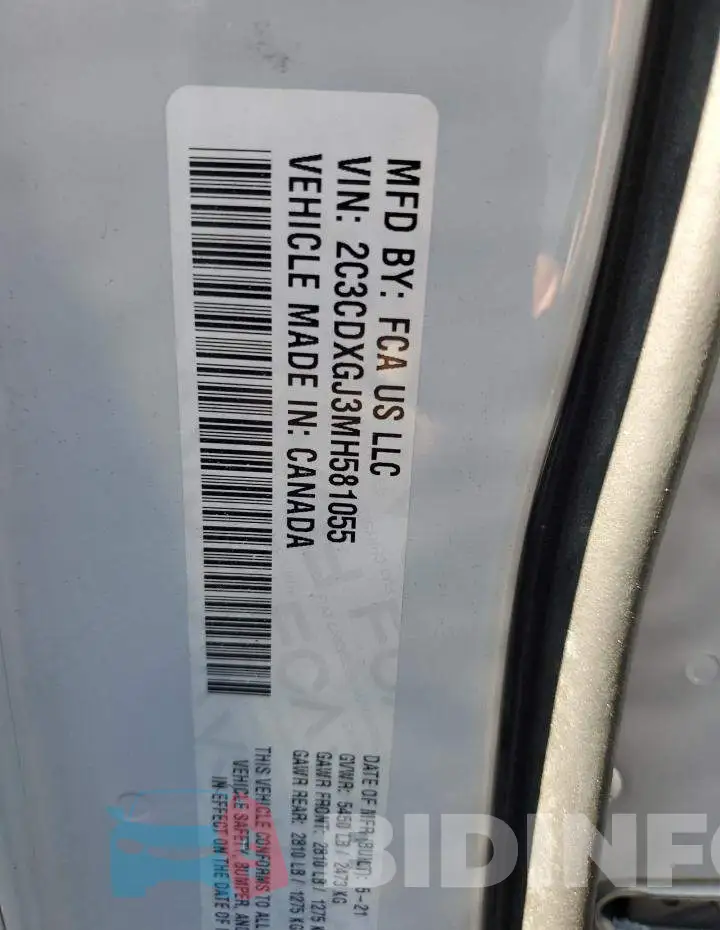 2C3CDXGJ3MH581055 Photo# 13