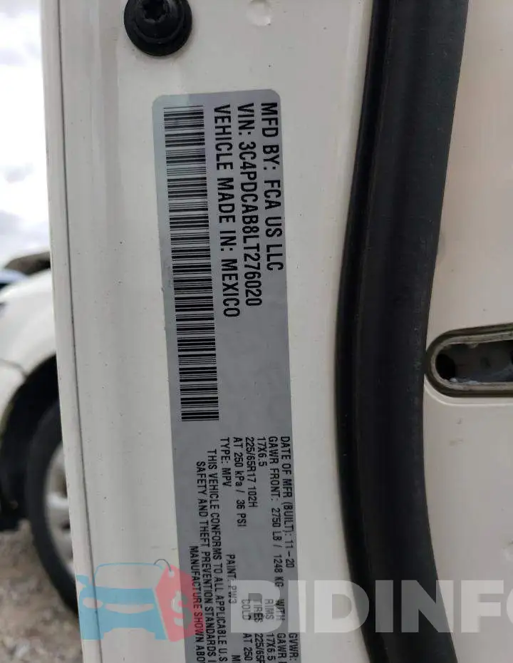 3C4PDCAB8LT276020 Photo# 13