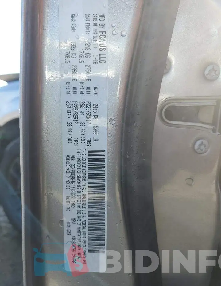 3C4PDCBB4GT193933 Photo# 14