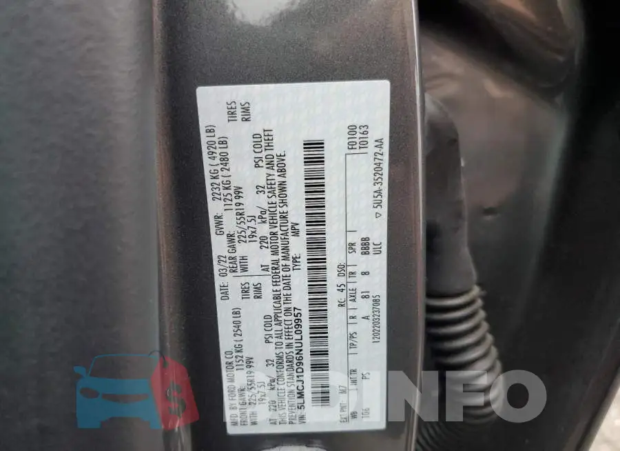5LMCJ1D96NUL09957 Photo# 13