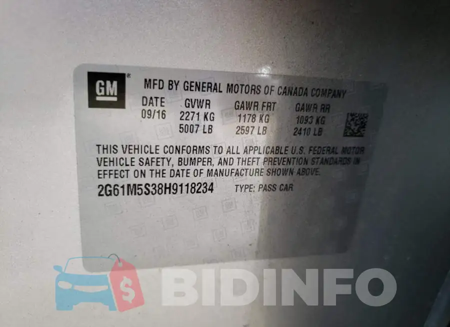 2G61M5S38H9118234 Photo# 12