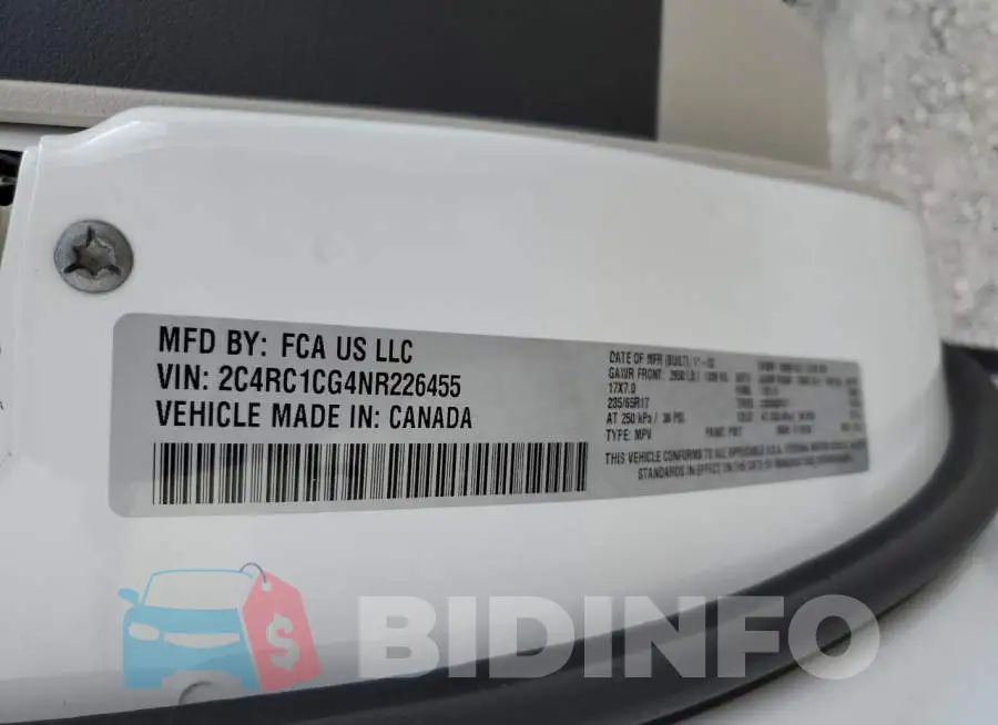 2C4RC1CG4NR226455 Photo# 13