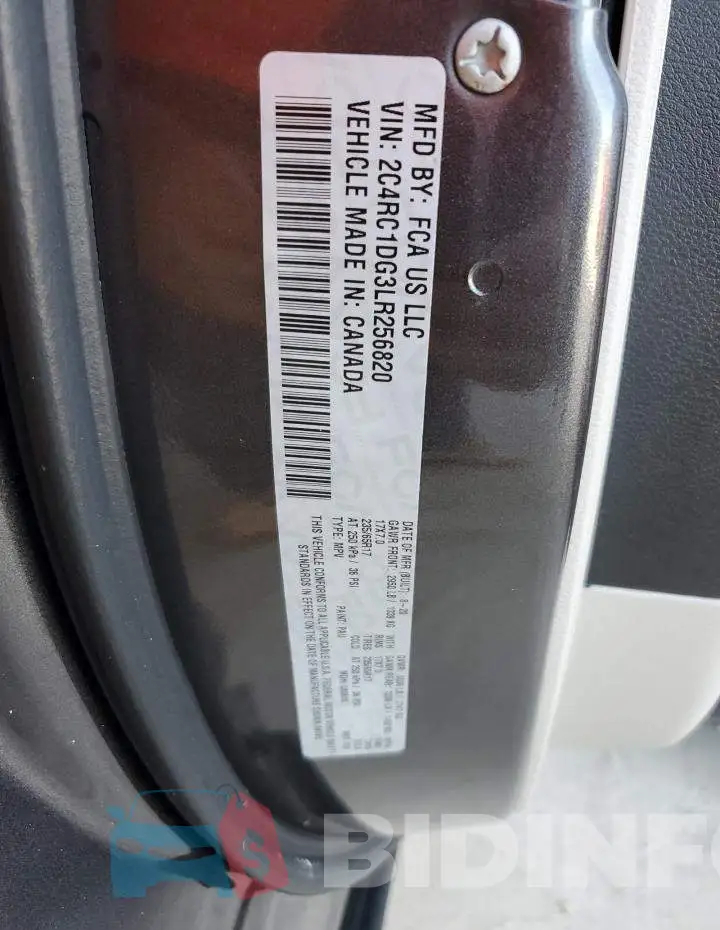 2C4RC1DG3LR256820 Photo# 14