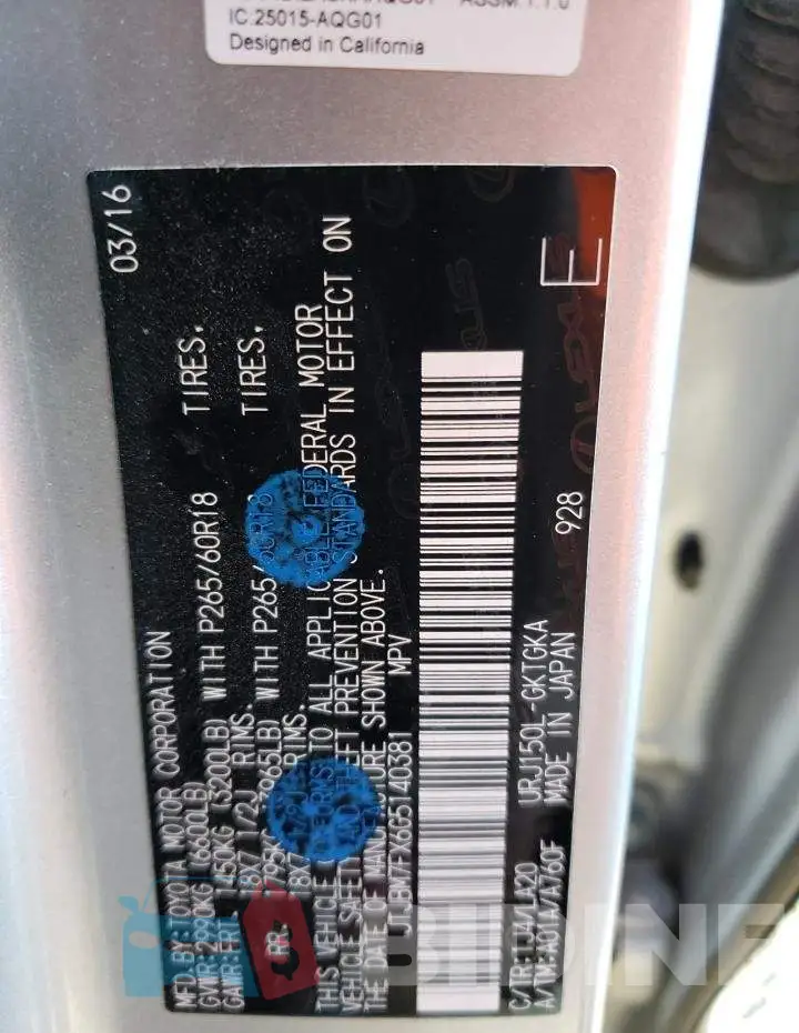 JTJBM7FX6G5140381 Photo# 13