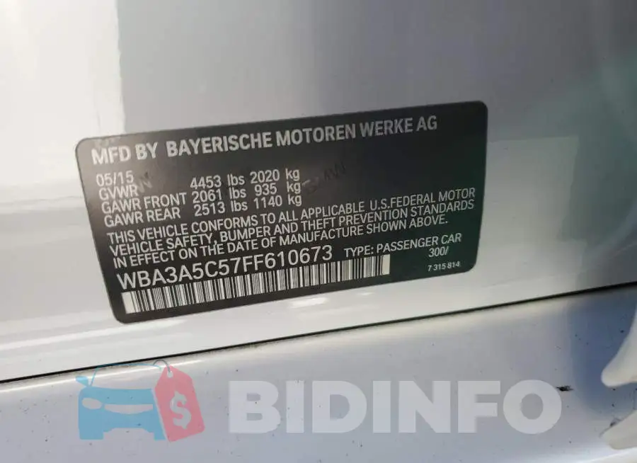 WBA3A5C57FF610673 Photo# 12