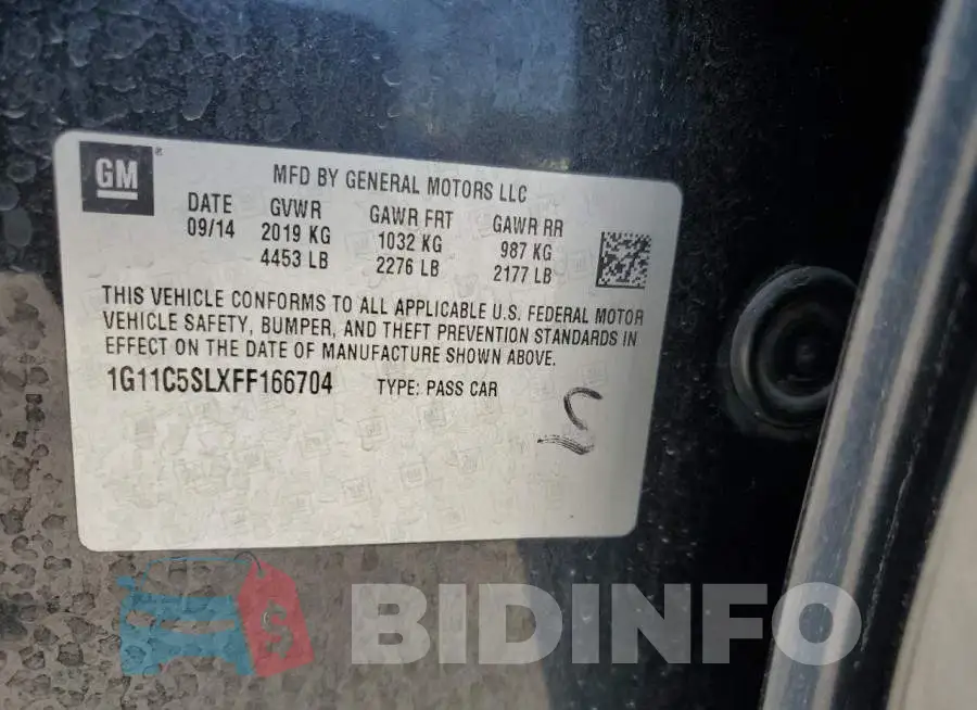 1G11C5SLXFF166704 Photo# 13
