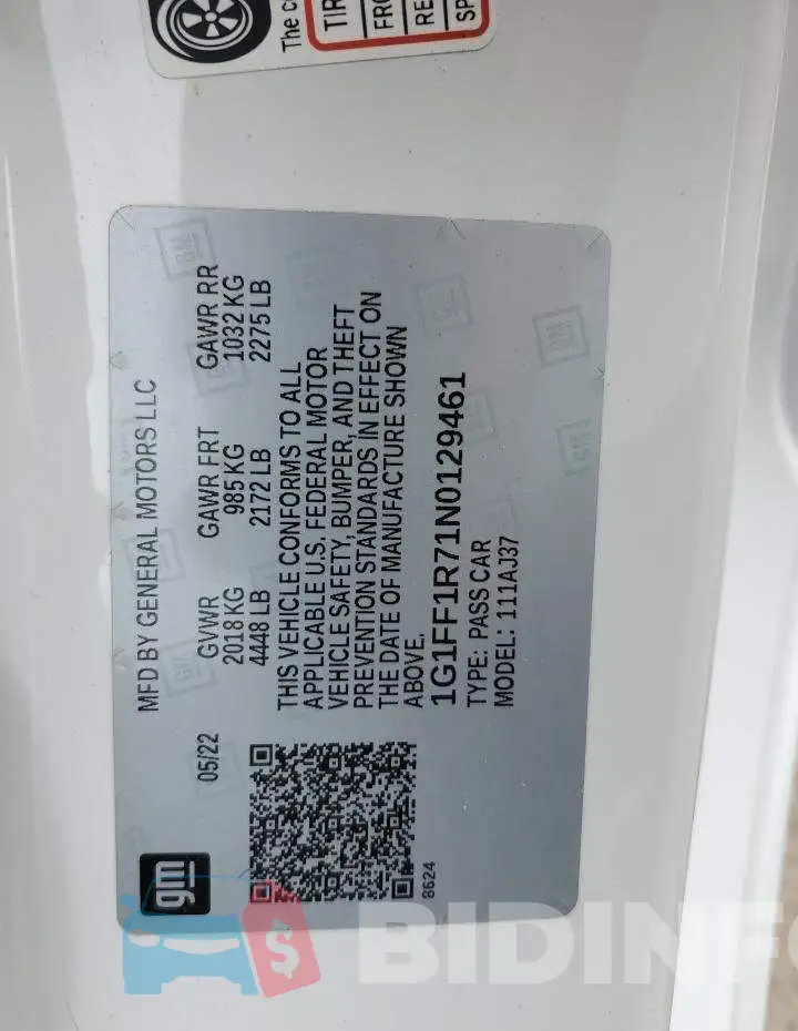 1G1FF1R71N0129461 Photo# 12