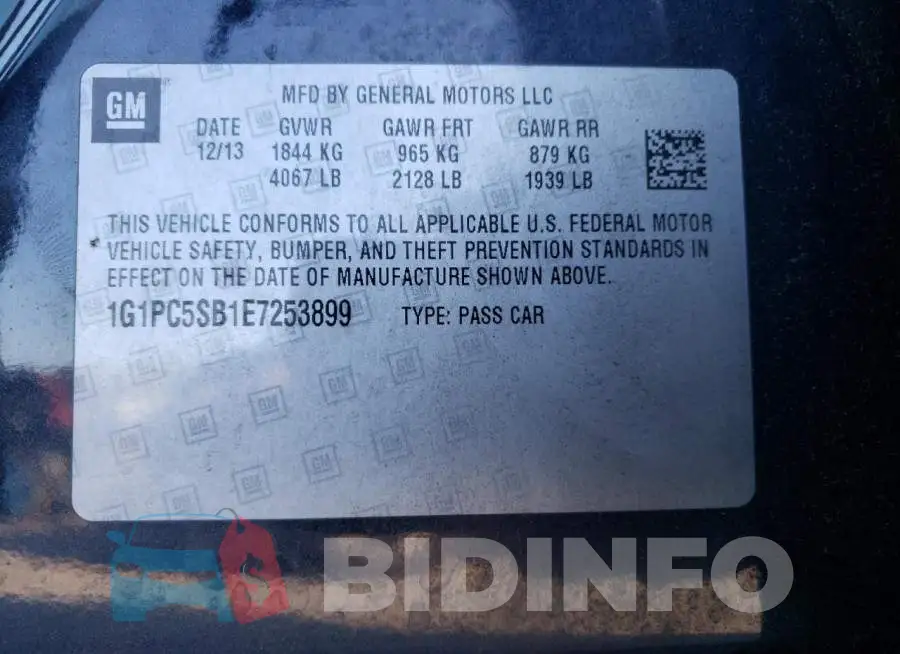 1G1PC5SB1E7253899 Photo# 12