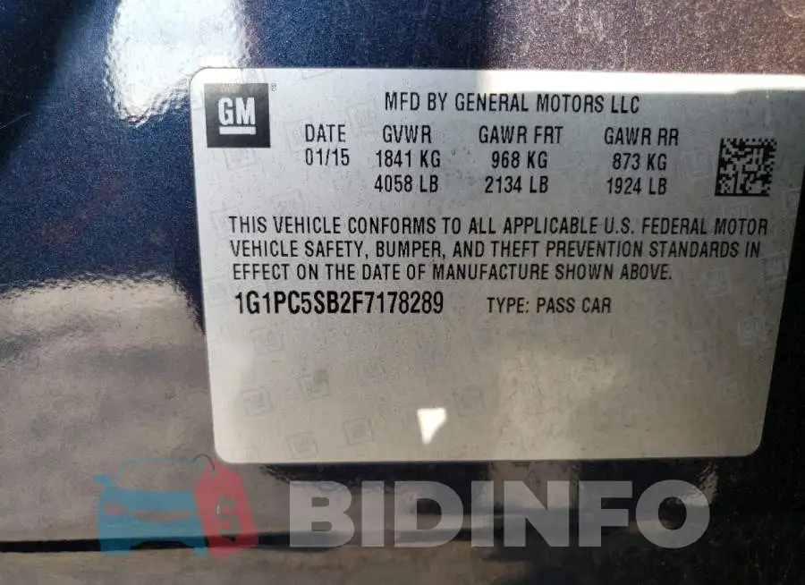 1G1PC5SB2F7178289 Photo# 12