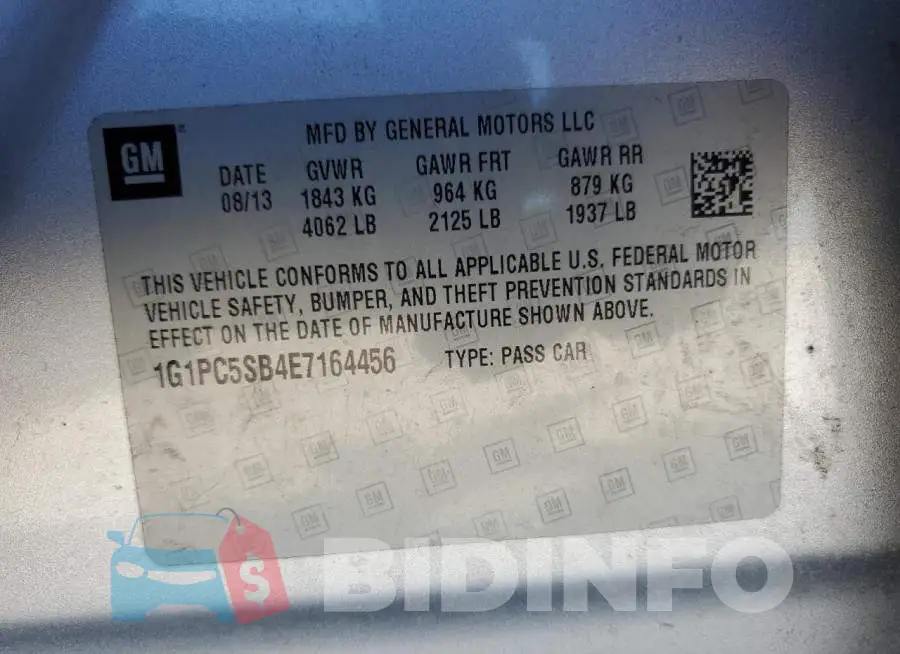 1G1PC5SB4E7164456 Photo# 12