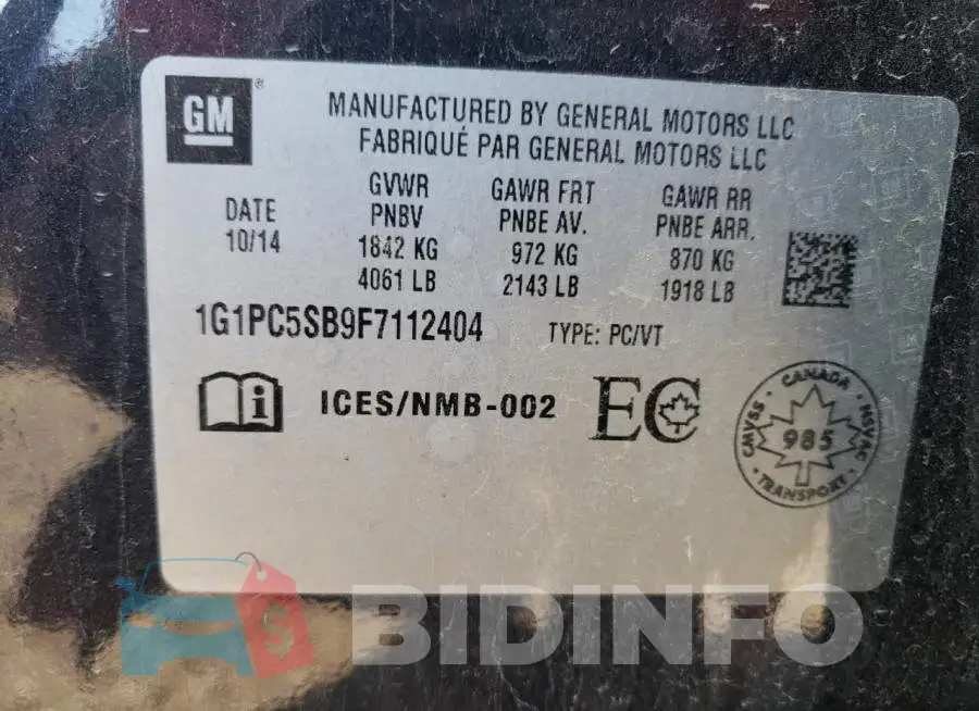 1G1PC5SB9F7112404 Photo# 13