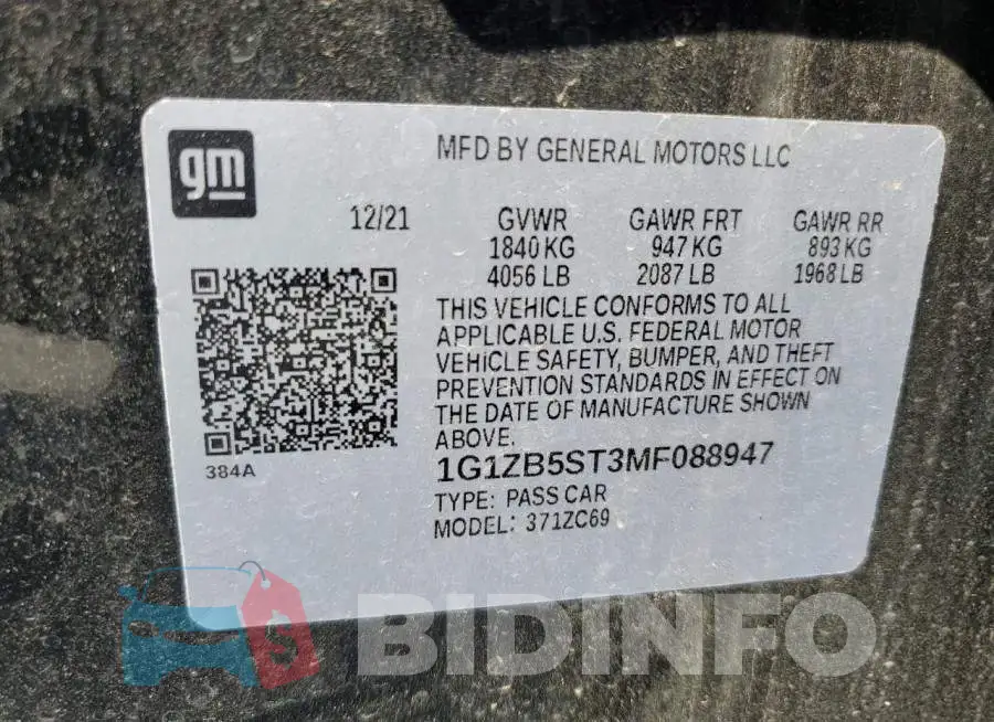 1G1ZB5ST3MF088947 Photo# 12