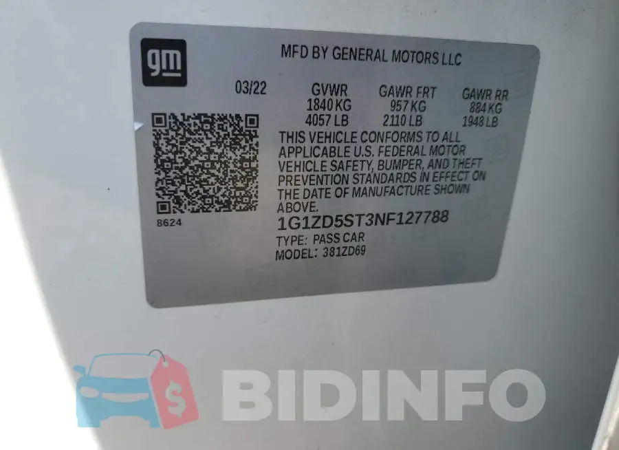 1G1ZD5ST3NF127788 Photo# 12
