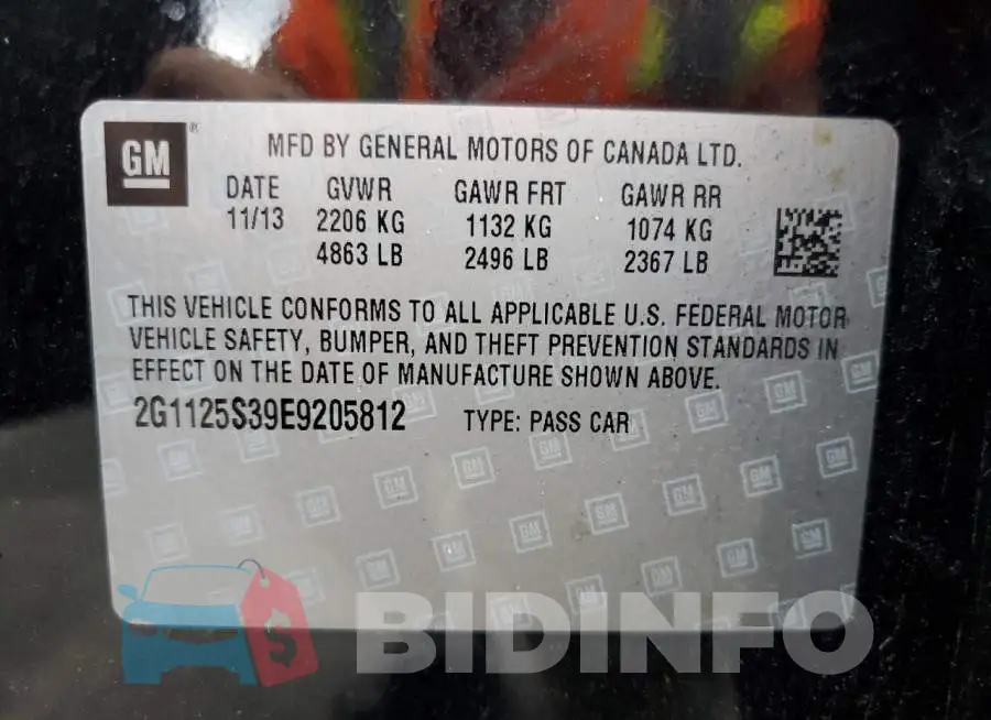 2G1125S39E9205812 Photo# 12