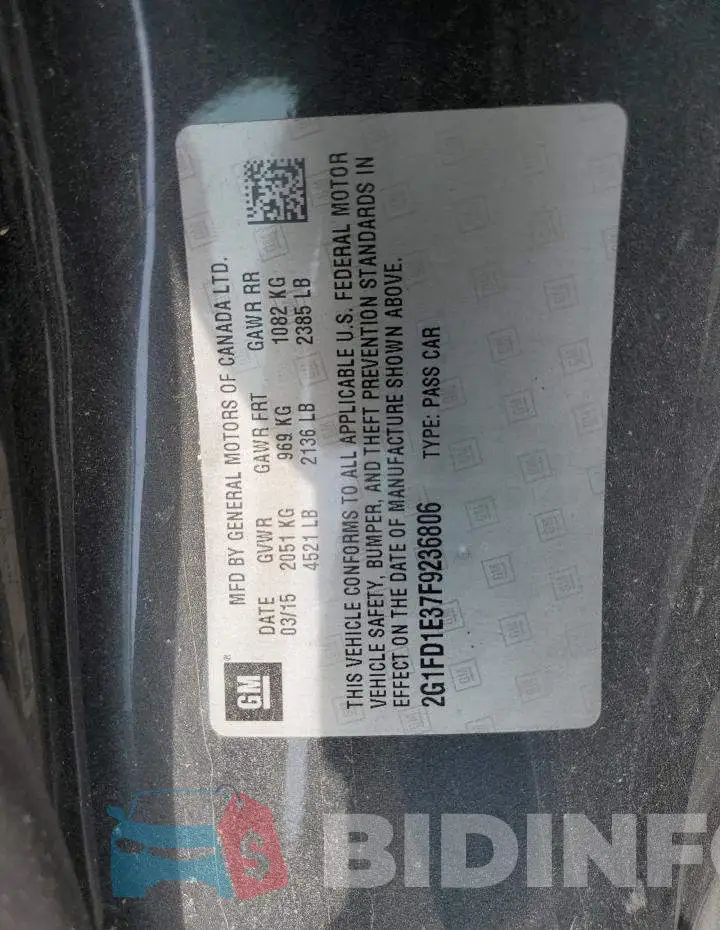 2G1FD1E37F9236806 Photo# 12