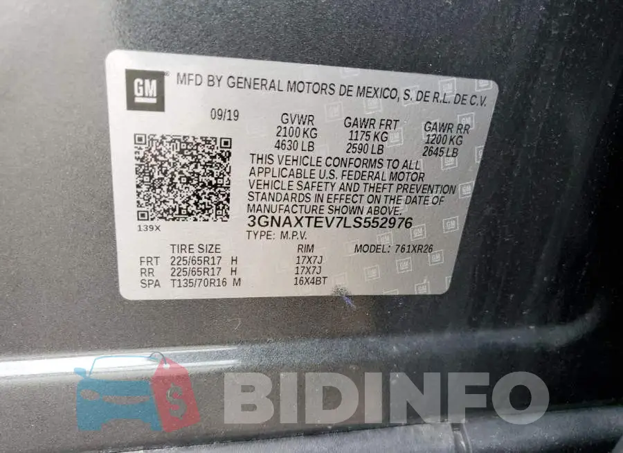 3GNAXTEV7LS552976 Photo# 12