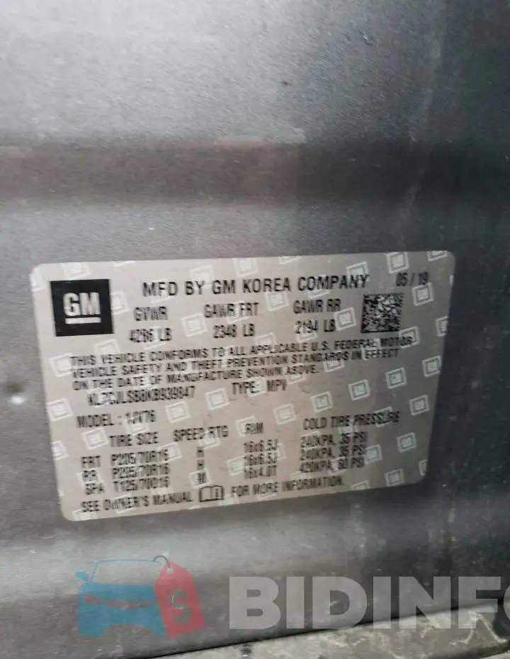 KL7CJLSB8KB939847 Photo# 12