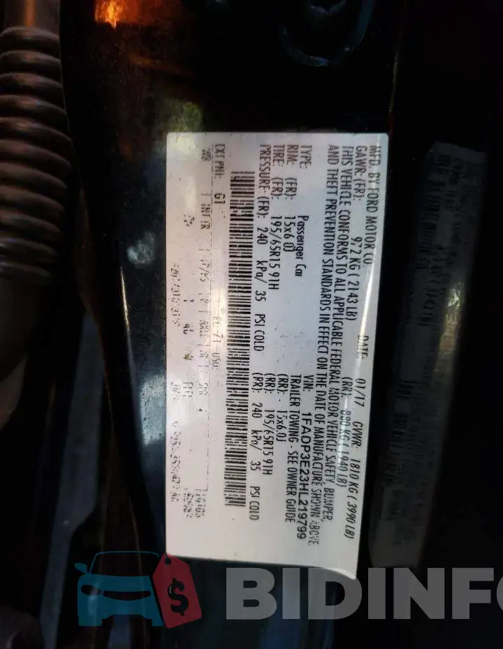 1FADP3E23HL219799 Photo# 12