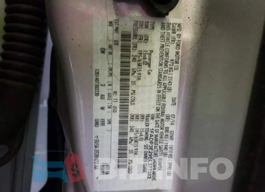 1FADP3E29EL377382 Photo# 13