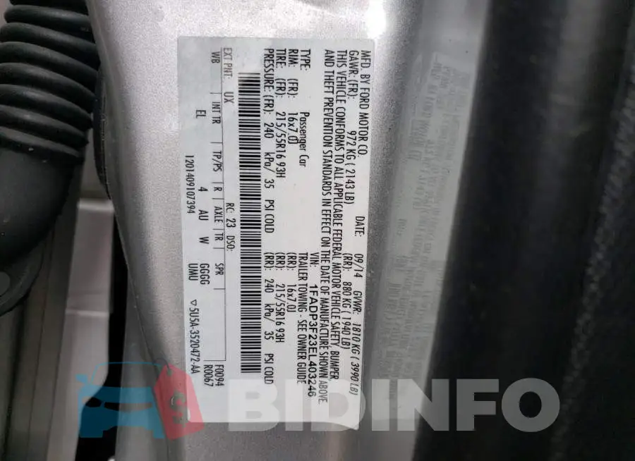 1FADP3F23EL403246 Photo# 12