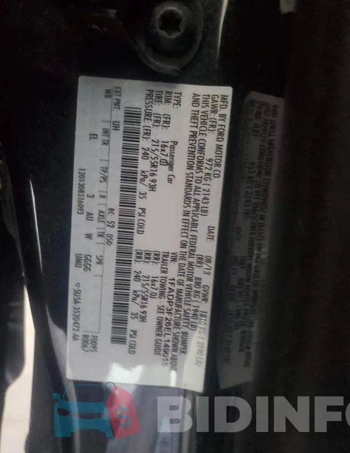 1FADP3F26EL149015 Photo# 12