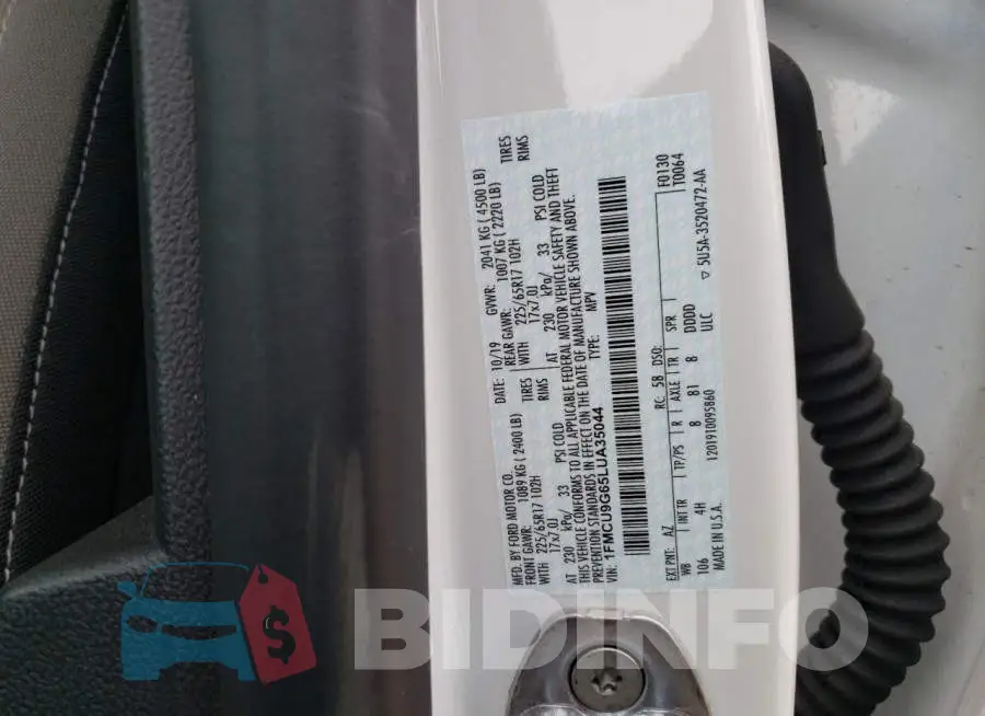 1FMCU9G65LUA35044 Photo# 13