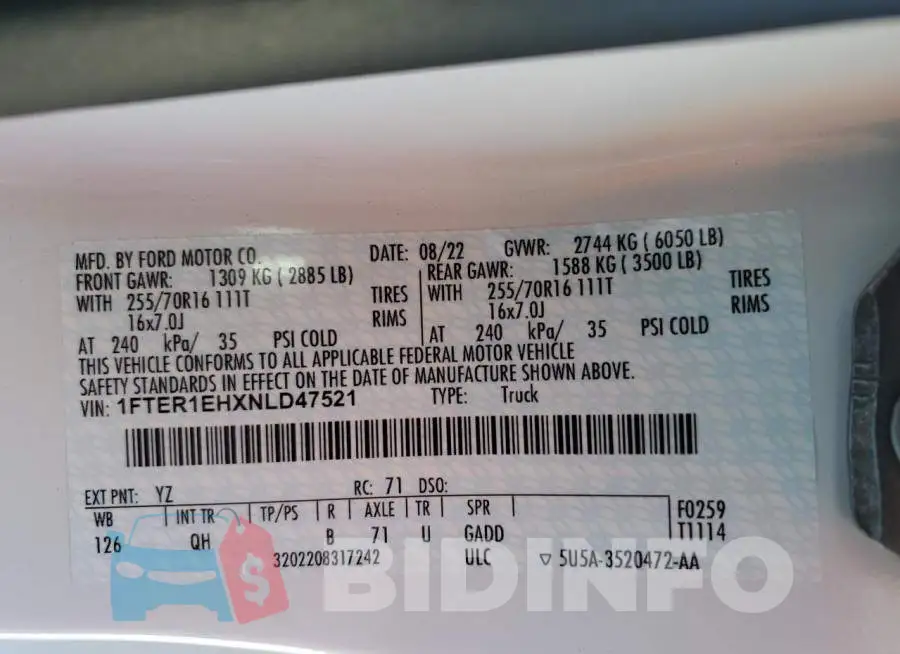 1FTER1EHXNLD47521 Photo# 12