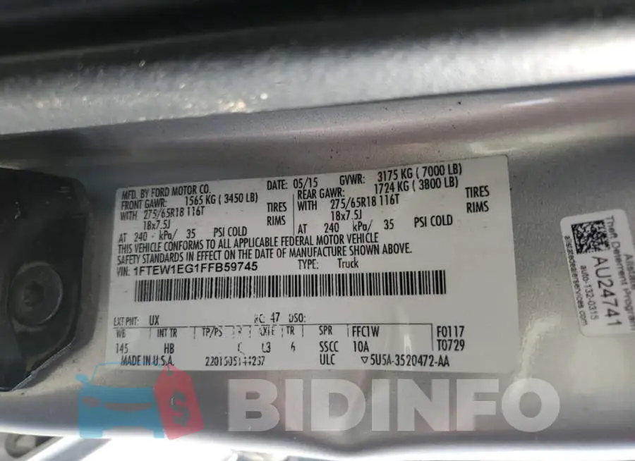 1FTEW1EG1FFB59745 Photo# 12