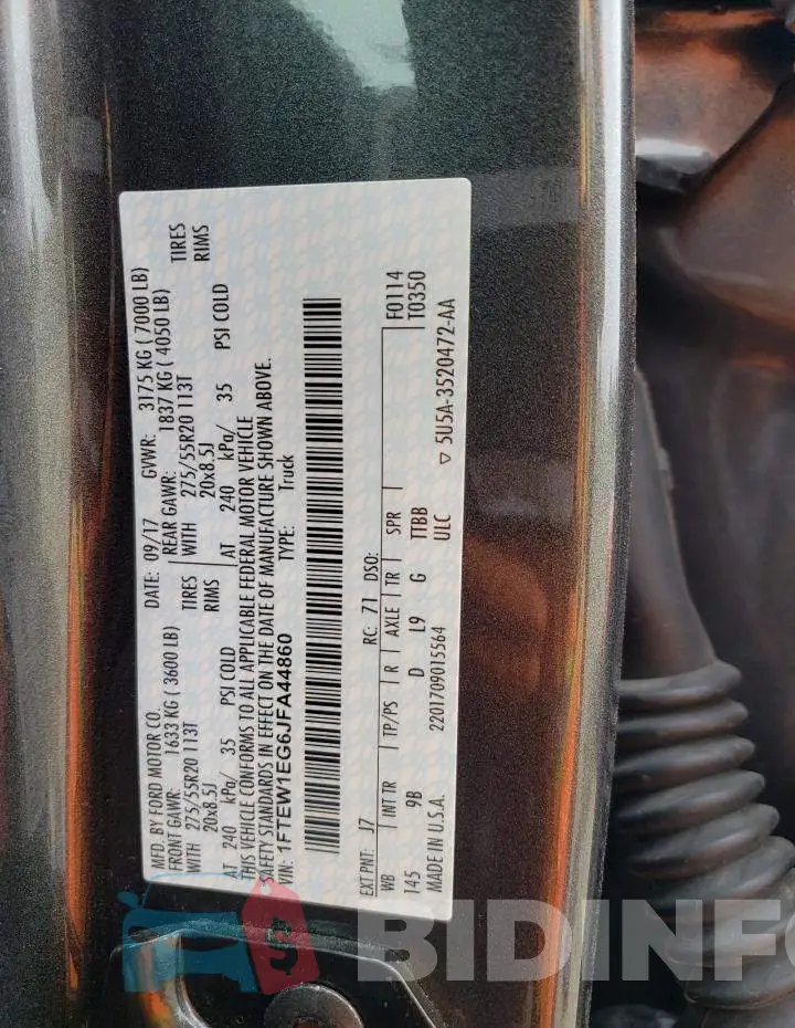 1FTEW1EG6JFA44860 Photo# 13