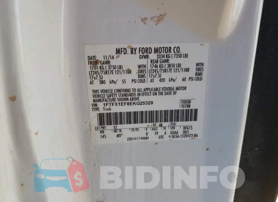 1FTFX1EF8EKG25329 Photo# 13