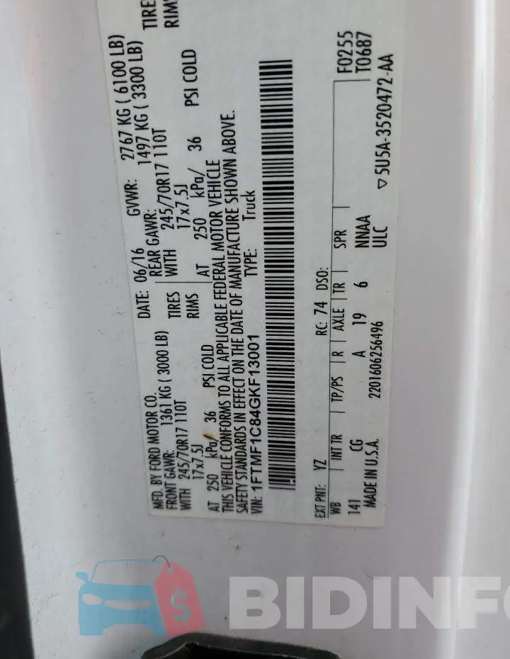 1FTMF1C84GKF13001 Photo# 12