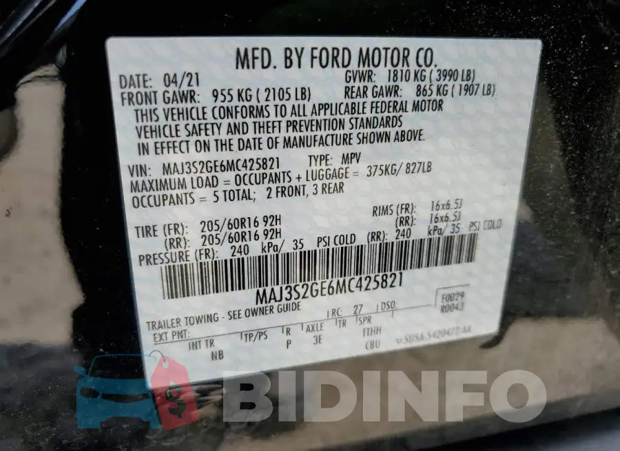 MAJ3S2GE6MC425821 Photo# 13