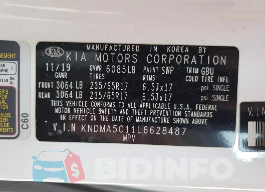 KNDMA5C11L6628487 Photo# 13