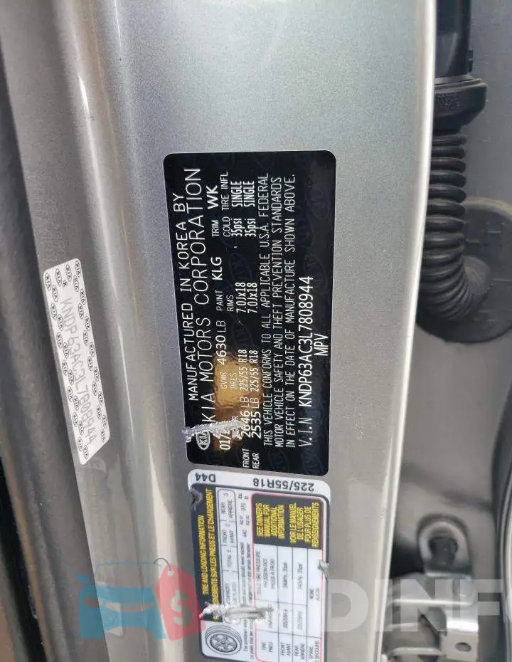 KNDP63AC3L7808944 Photo# 12