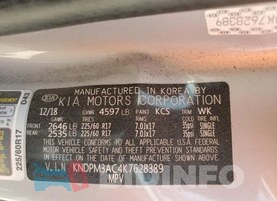 KNDPM3AC4K7628389 Photo# 12