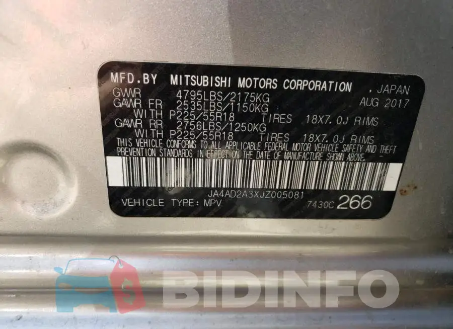 JA4AD2A3XJZ005081 Photo# 14