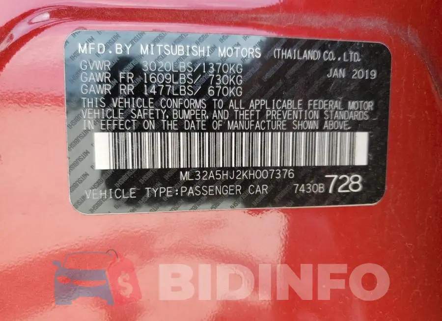 ML32A5HJ2KH007376 Photo# 13