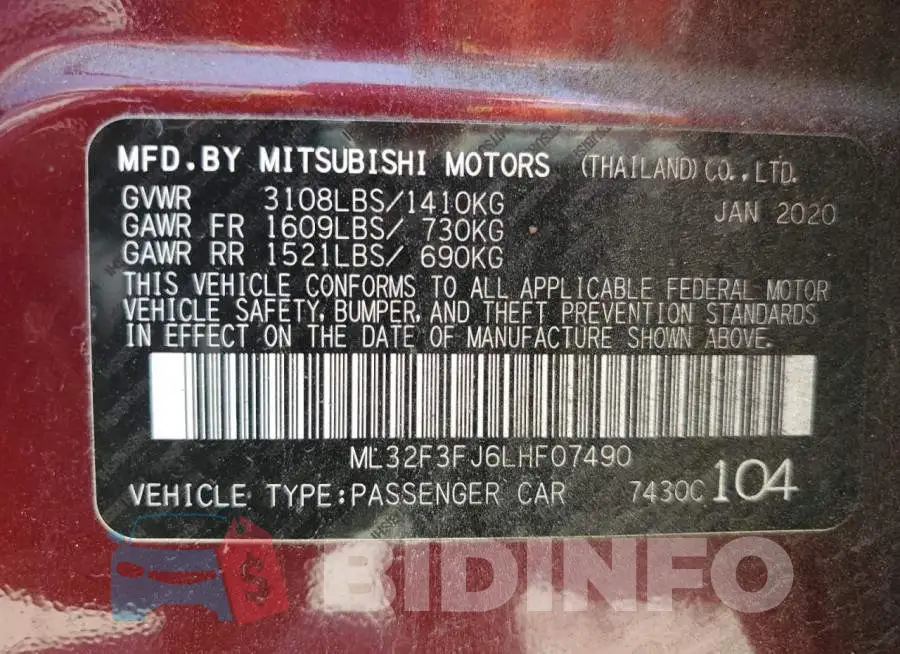 ML32F3FJ6LHF07490 Photo# 12
