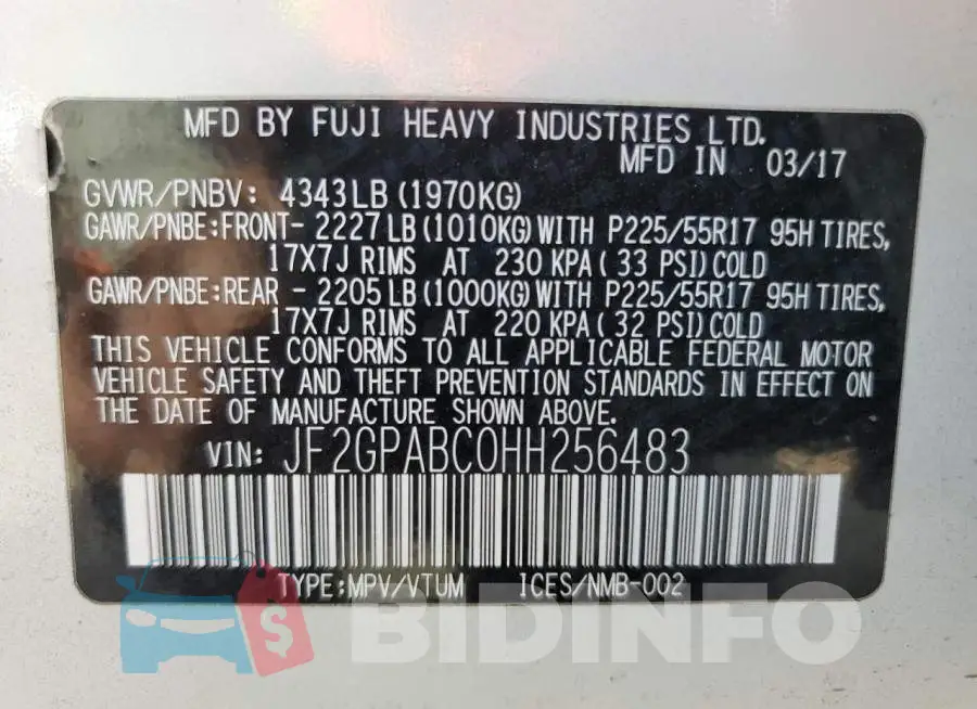 JF2GPABC0HH256483 Photo# 14