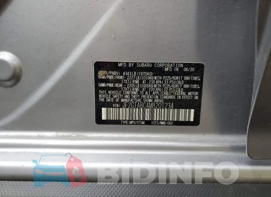 JF2GTABC4M8201234 Photo# 13