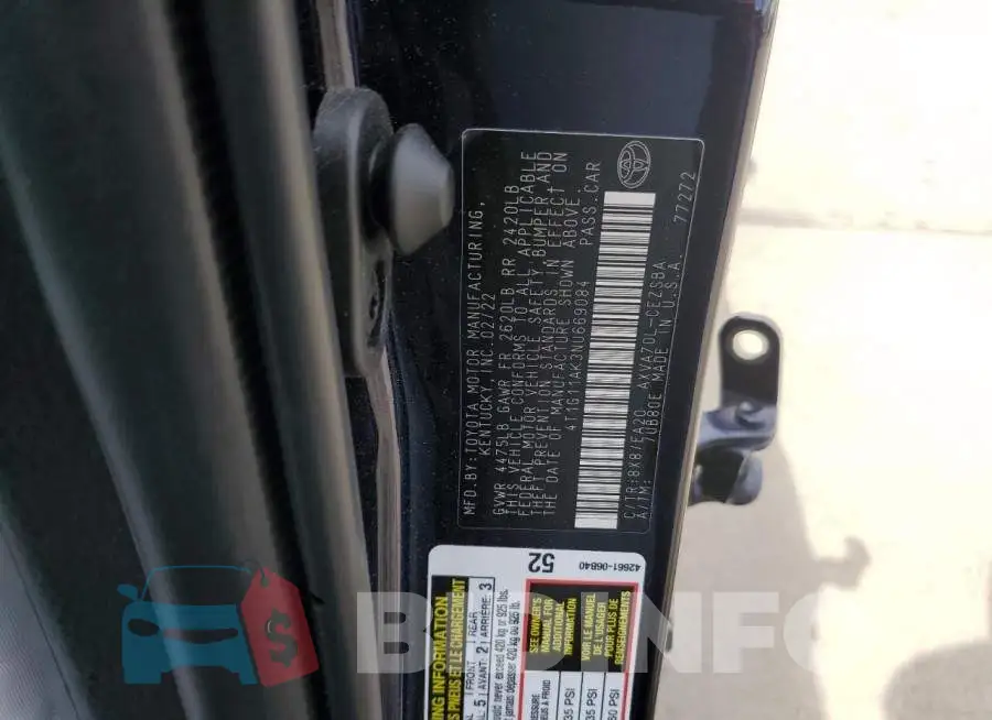4T1G11AK3NU669084 Photo# 12