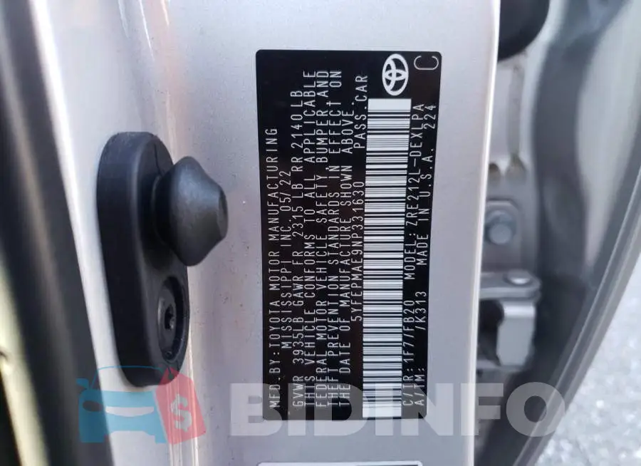 5YFEPMAE9NP331630 Photo# 12