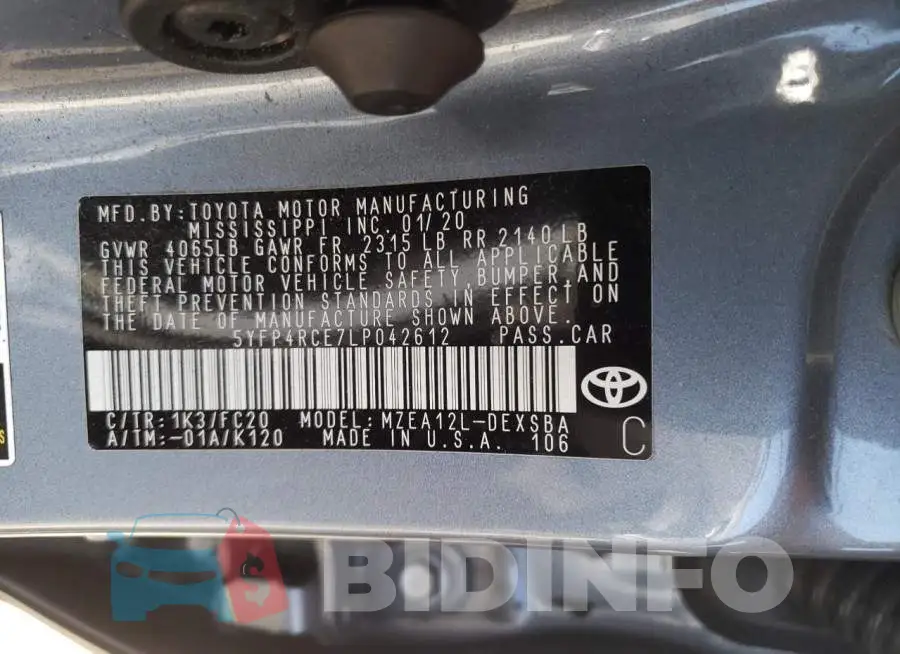 5YFP4RCE7LP042612 Photo# 12