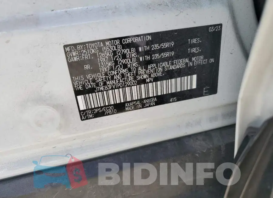 JTMEB3FV1PD129002 Photo# 13
