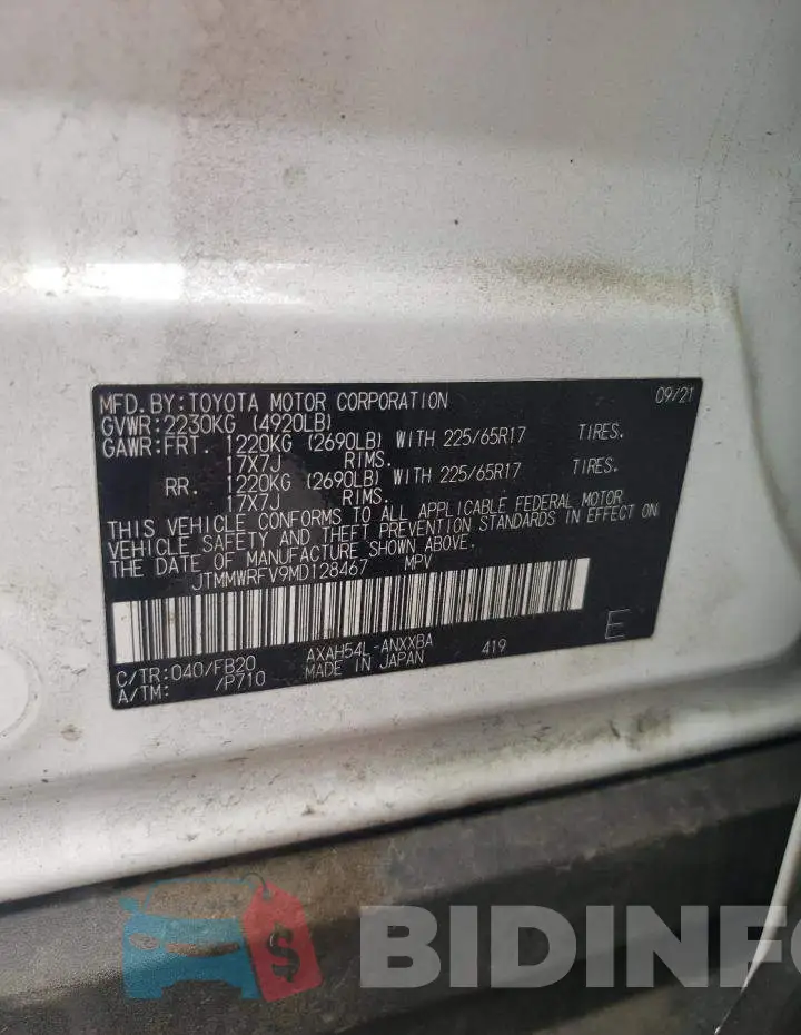 JTMMWRFV9MD128467 Photo# 13