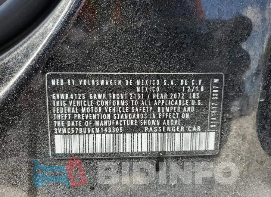 3VWC57BU5KM143305 Photo# 12